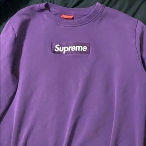 Supreme purple box logo